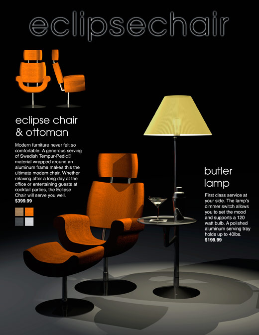Eclipse Chair 3D Ad