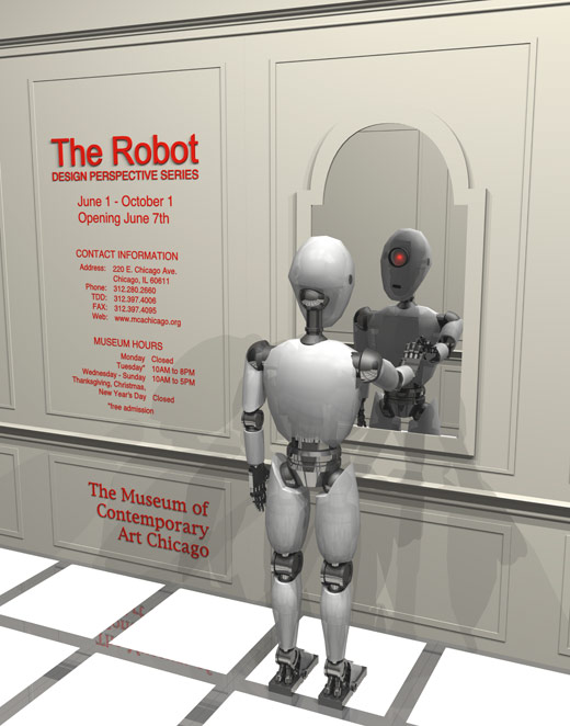 Robot Exhibit 3D Poster